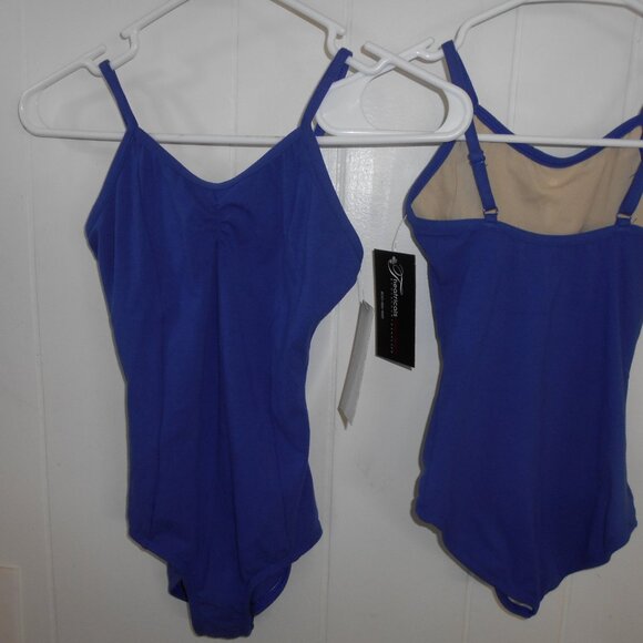 Theatrical Blue Pinch Front Cami Leotard -Child Sizes- NWTag - Picture 1 of 2